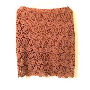 Brown crochet skirt